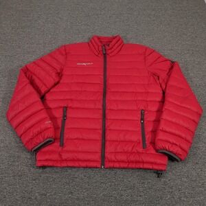 ZeroXposur‎ Jacket Mens Medium Red 650 Fill Power Down Puffer Full Zip C8300